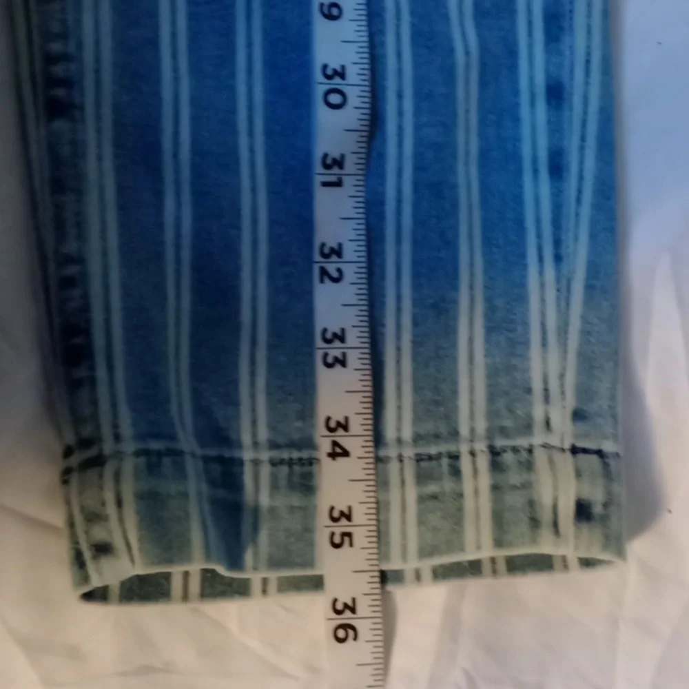 Pilcro and the Letterpress high Rise Slim, Striped Acid Wash ,Size 29